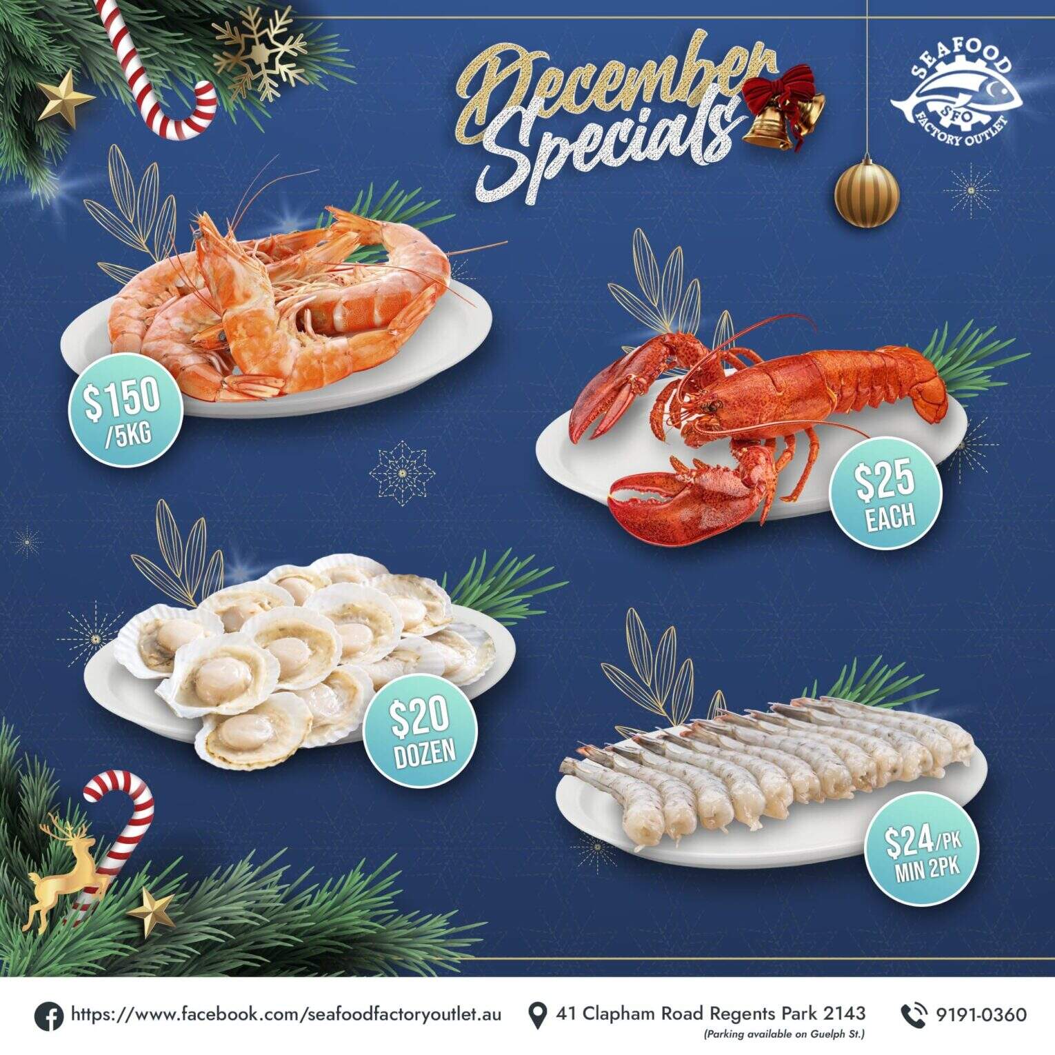 a poster of seafood on plates