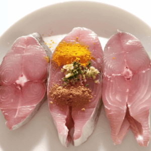 a group of fish on a plate