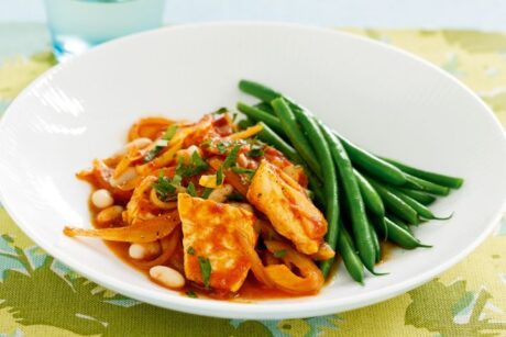 a plate of food on a table