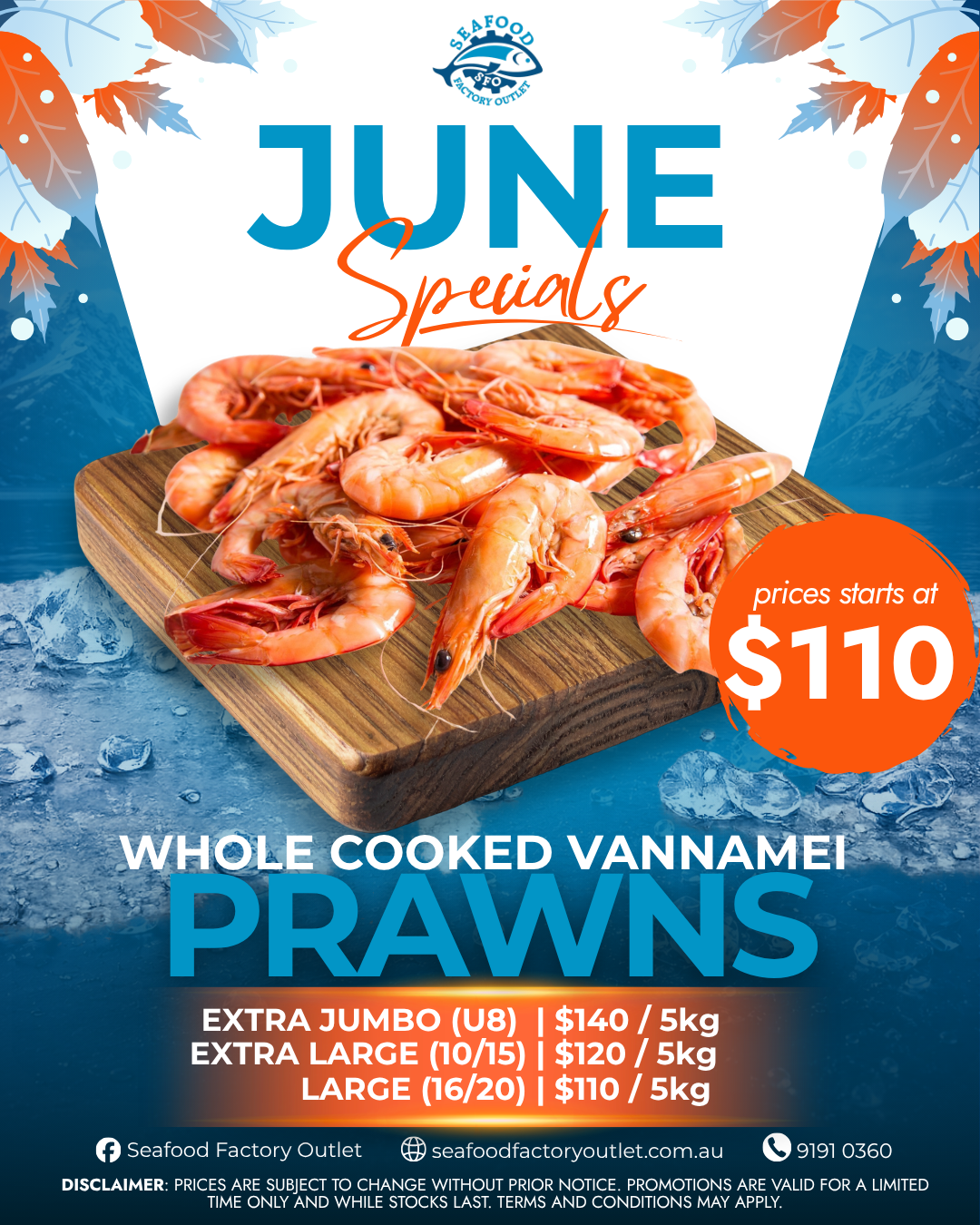 Whole Cooked Vannamei Prawns - Image 2