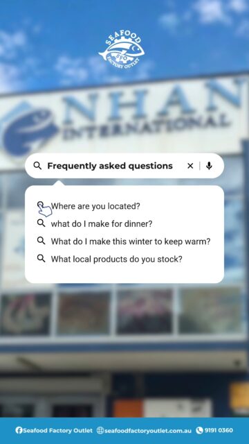 One of the questions we get asked most is: Where are we located? We are located at 41 Clapham Rd, Regents Park, New South Wales.

Drop by our shop and see our seafood range.

#SeafoodFactoryOutlet #FAQ #WhereWeAreLocated #RegentsPark #SydneySeafood